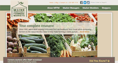 Desktop Screenshot of mainefarmersmarkets.org